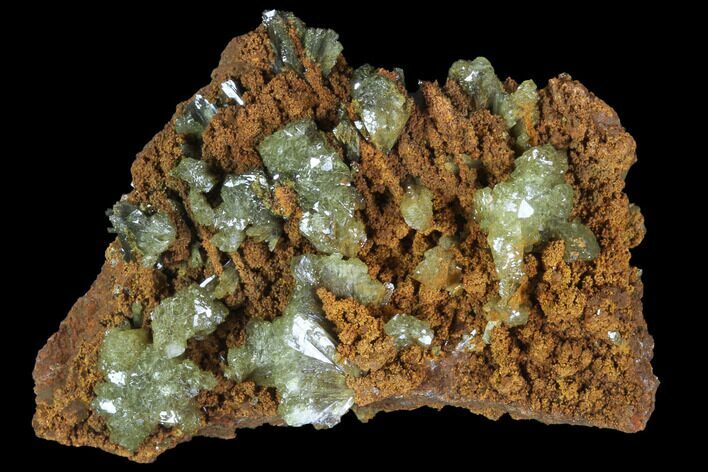 Gemmy, Yellow-Green Adamite Crystals - Durango, Mexico #88888